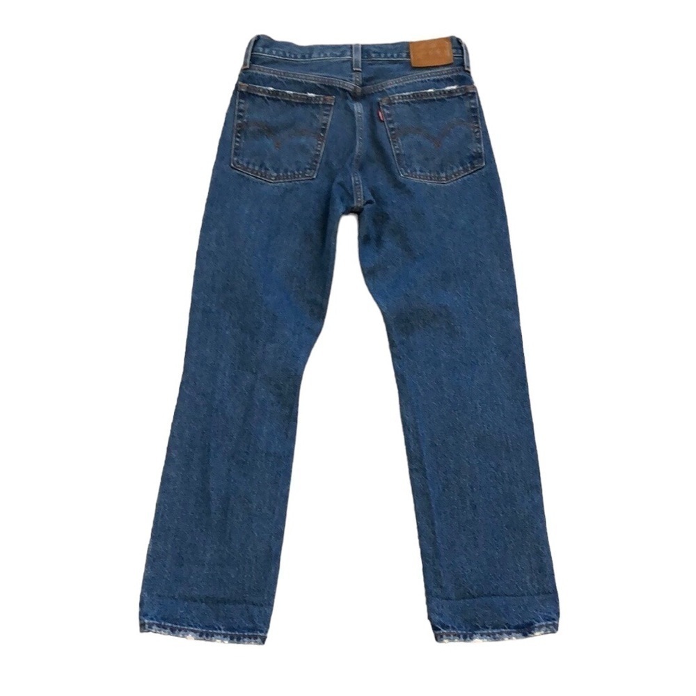 Levi's Womens Jeans Sz 26 Wedgie Straight Med Wash Distressed Denim Casual Thick - Picture 2 of 8